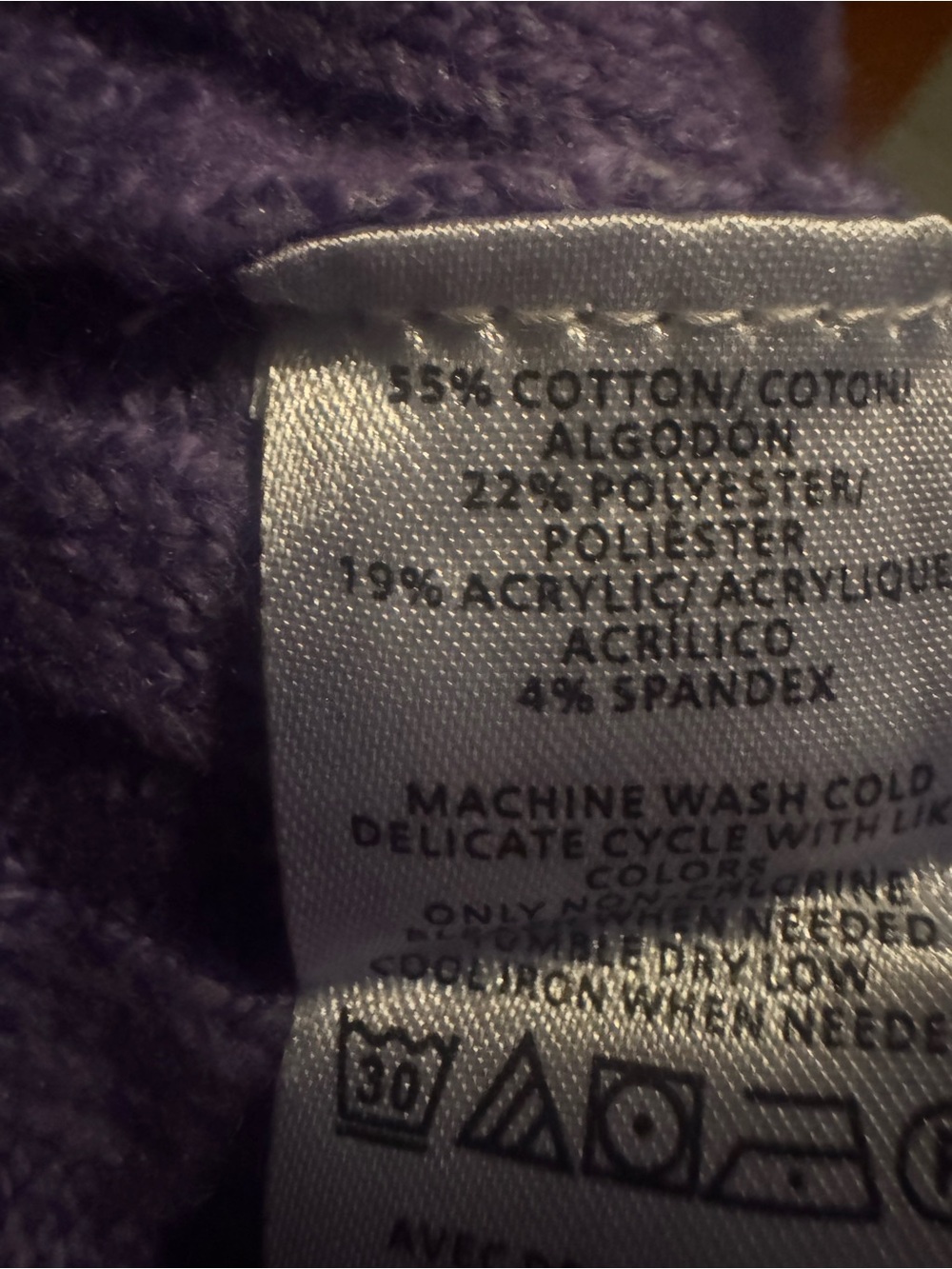 LOFT Lavender Ribbed Button-Front Cardigan - Picture 4 of 4